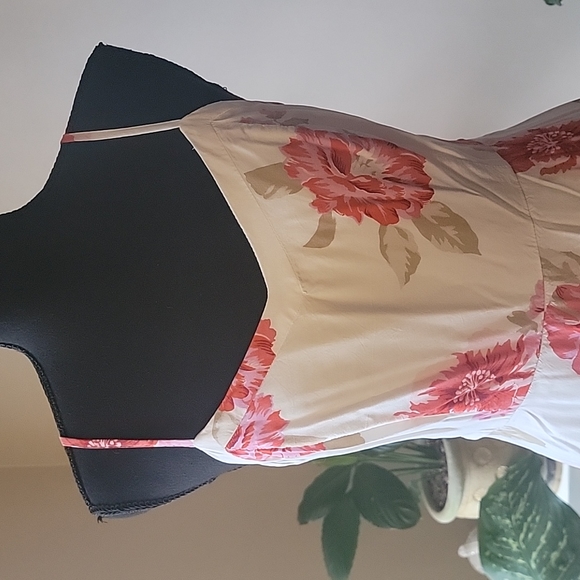 Old Navy White Dress with Red Flowers - Picture 2 of 8